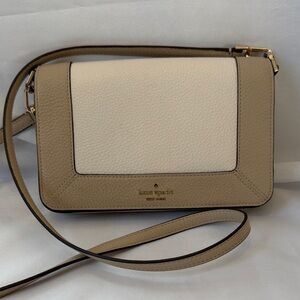 Kate Spade Taupe and Cream Crossbody Bag